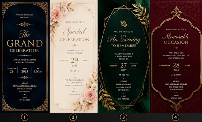design high end custom invitation design