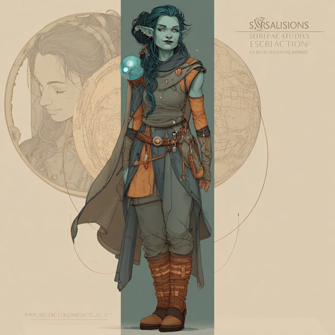 do professional sci fi character for streaming and branding