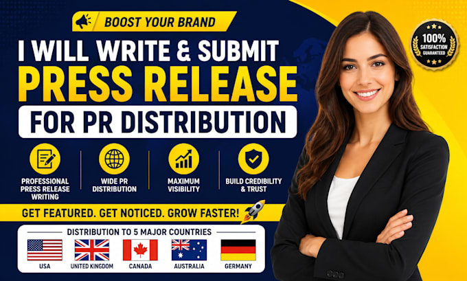 write and submit press release for pr distribution