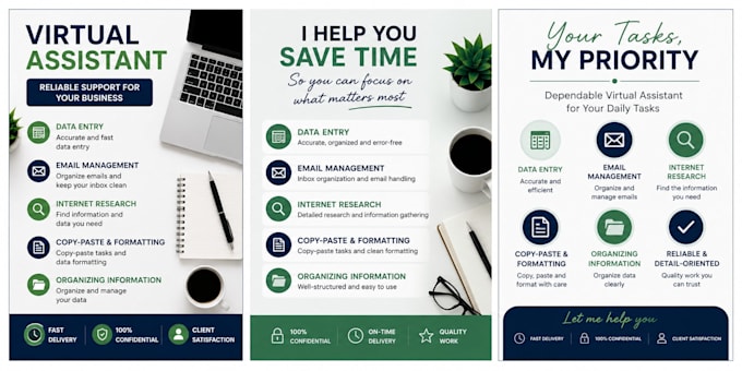 help you with data entry, email management and virtual assistant tasks