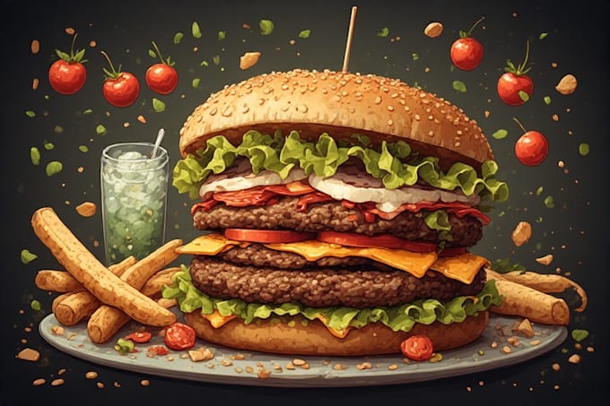 create custom food design mascots for your brand