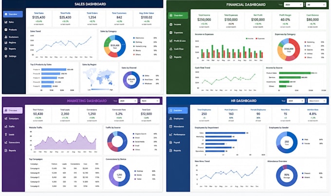 design a modern sales dashboard in excel