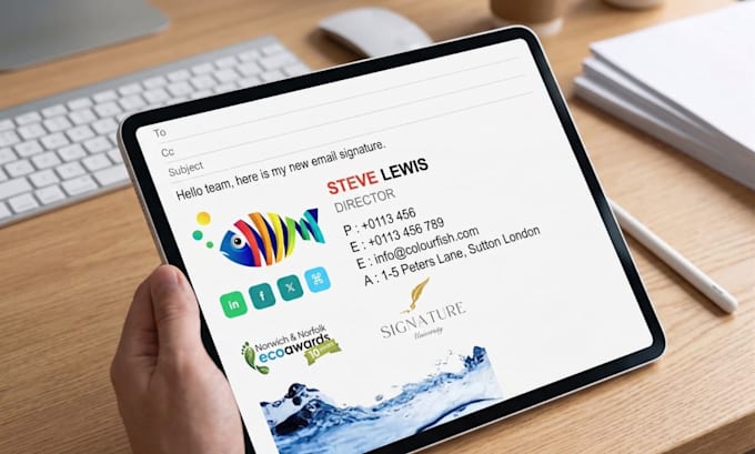 design professional clickable HTML email signature