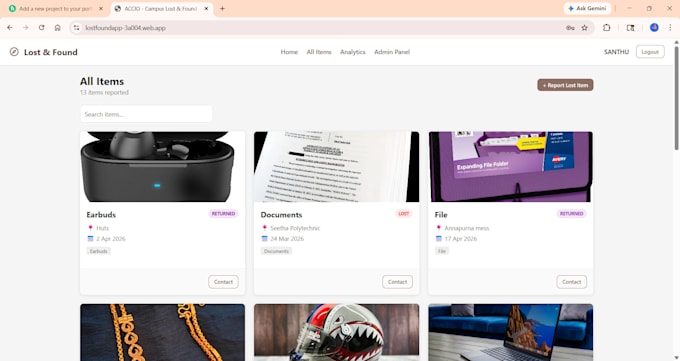 develop a lost and found management system
