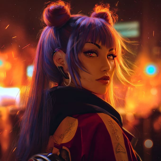 do anime character art for you