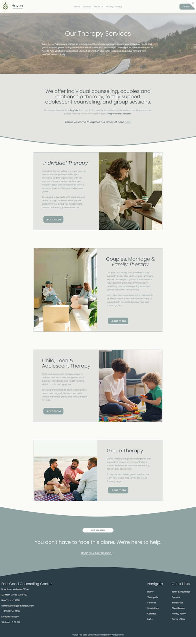 design a modern squarespace business website