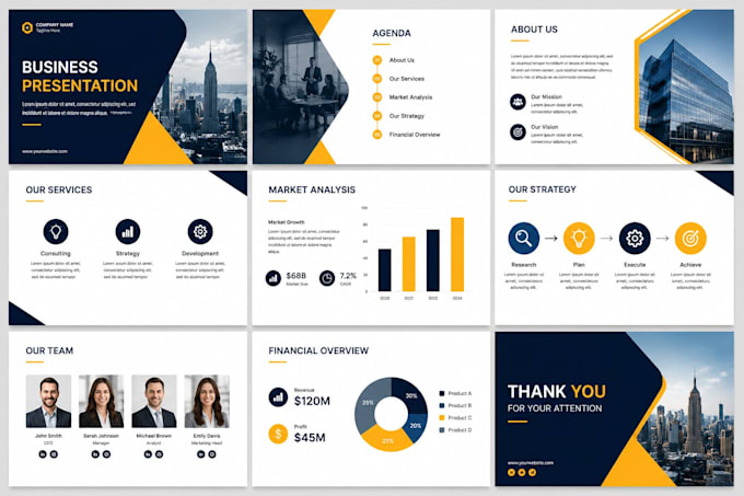 make professional power point presentation for project