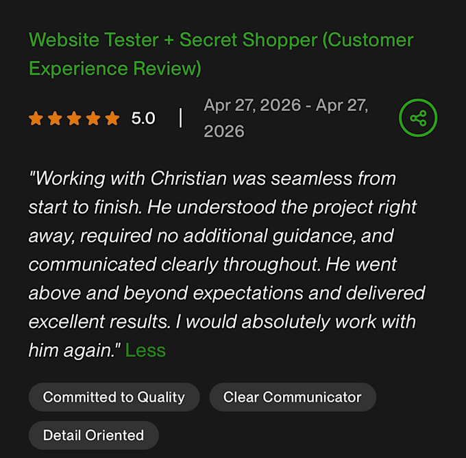 test your website and provide honest user feedback