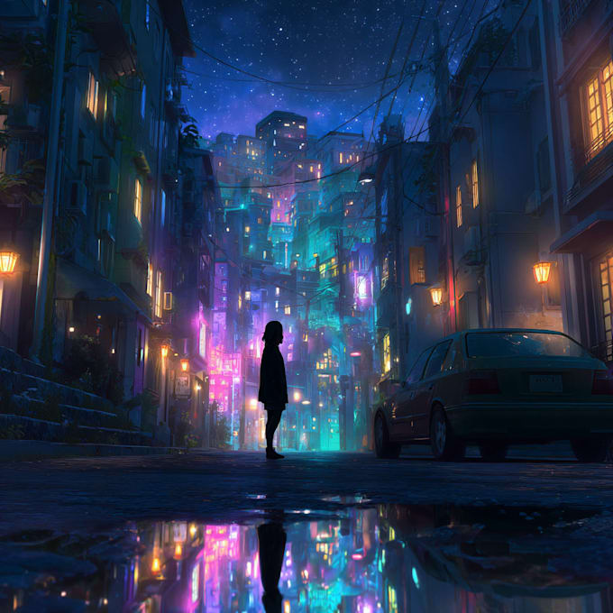 draw anime backgrounds for streamers and content creators