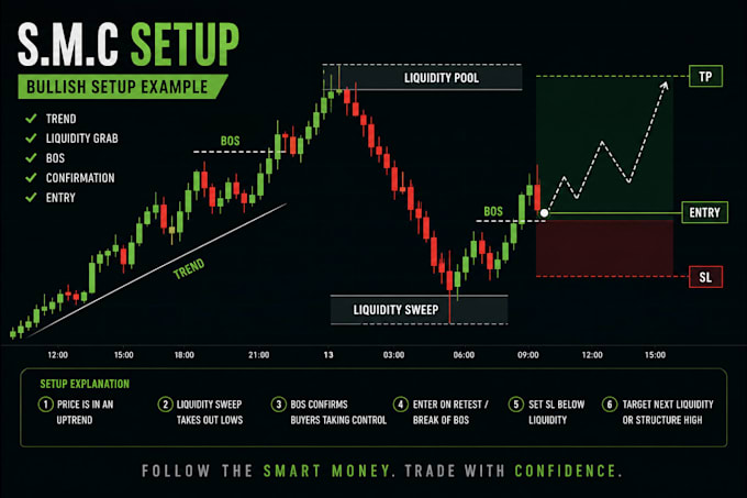 teach you smc zones with step by step chart analysis