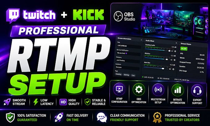 fix obs lag and rtmp connection problems