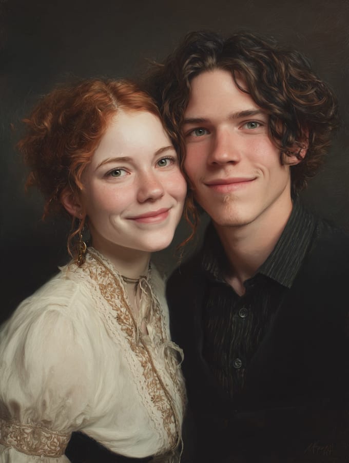 make couple portrait illustration