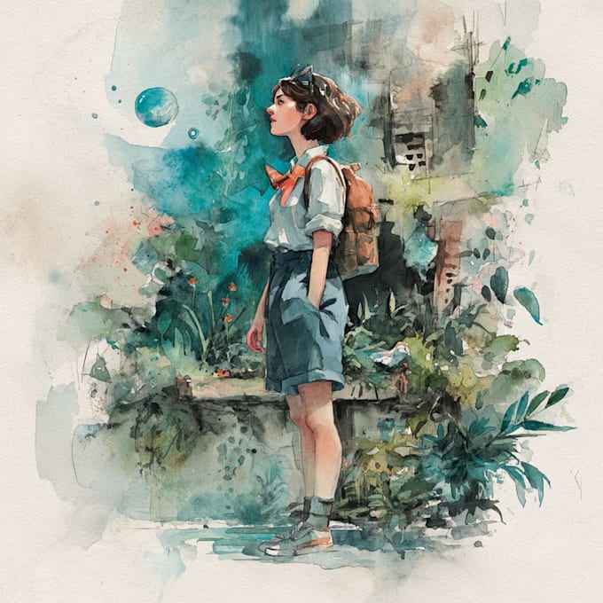 draw handmade watercolor illustration