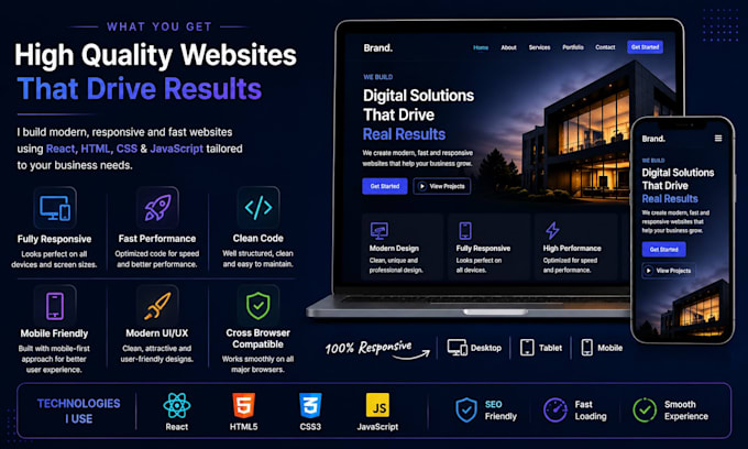 build a responsive react website