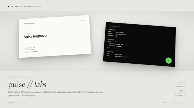 create professional business card