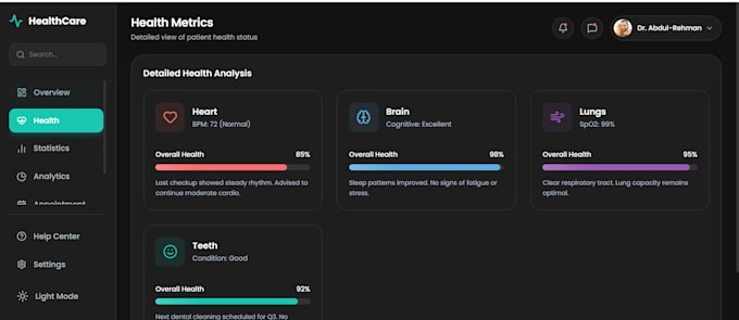 develop responsive admin dashboard UI for web apps