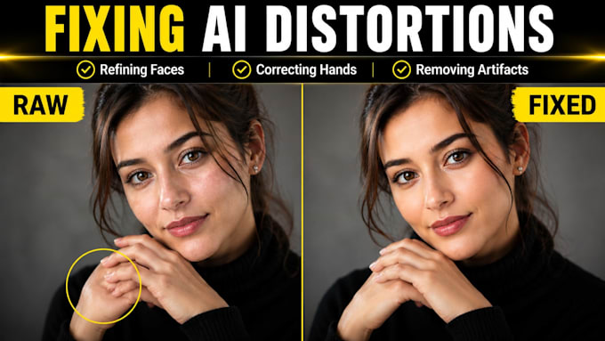 design viral ai thumbnails and upscale or fix ai images