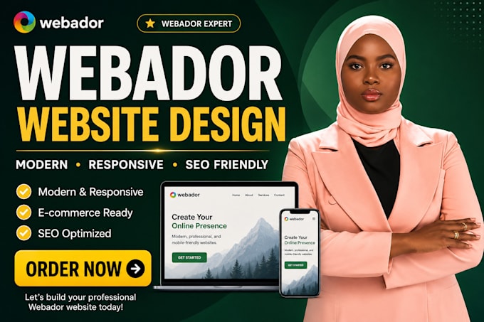 design webador website, webador redesign, hostinger website online store