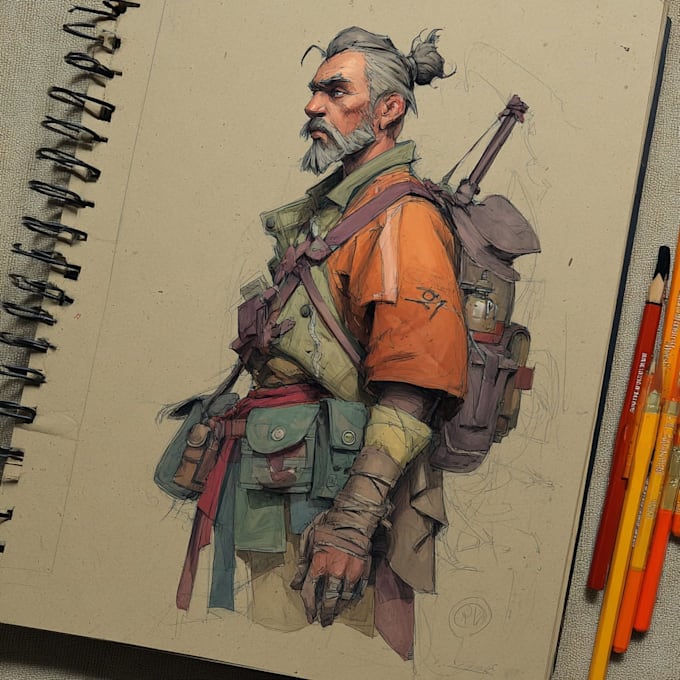 create character concept art for games and films