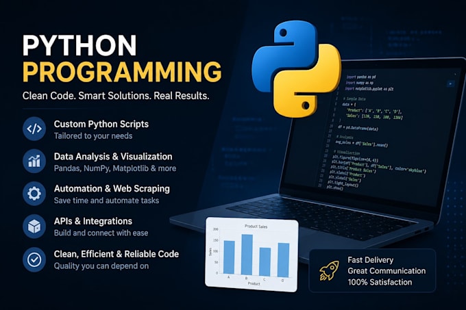 deliver expert python coding  for your project