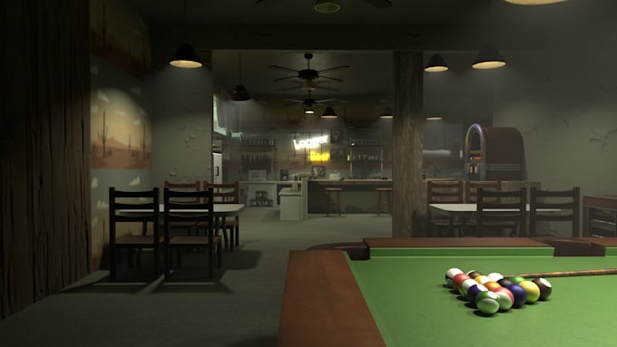 create game environment scenes and renders