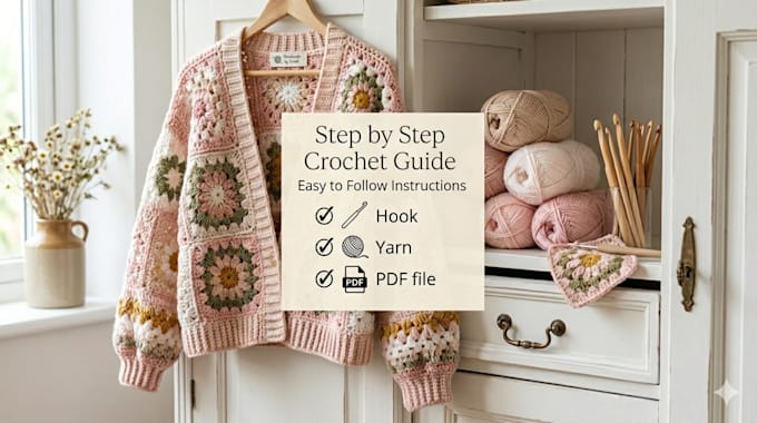 professional crochet pattern PDF for etsy and digital shops