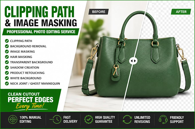do clipping path, background removal, and image masking