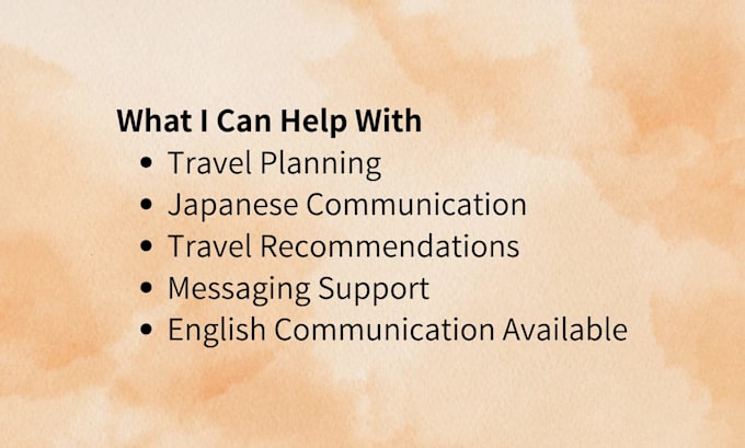 help with japanese travel support