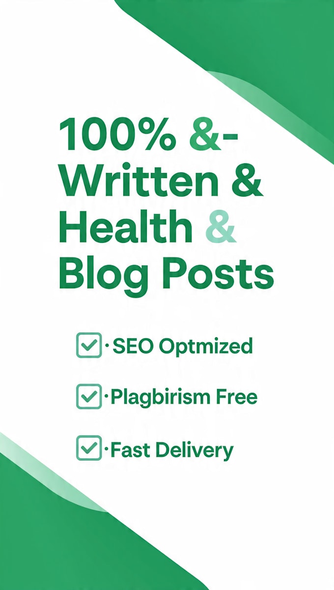 write SEO health blog posts for you