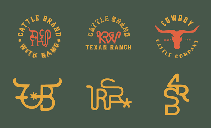 do western cattle brand design and ranch logo