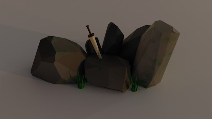 create low poly stylized 3d game props for unity unreal engine
