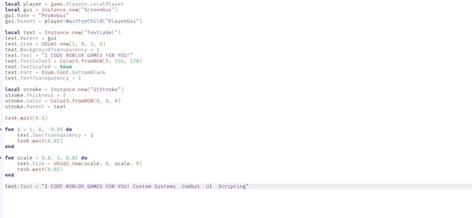 create roblox scripts and game systems