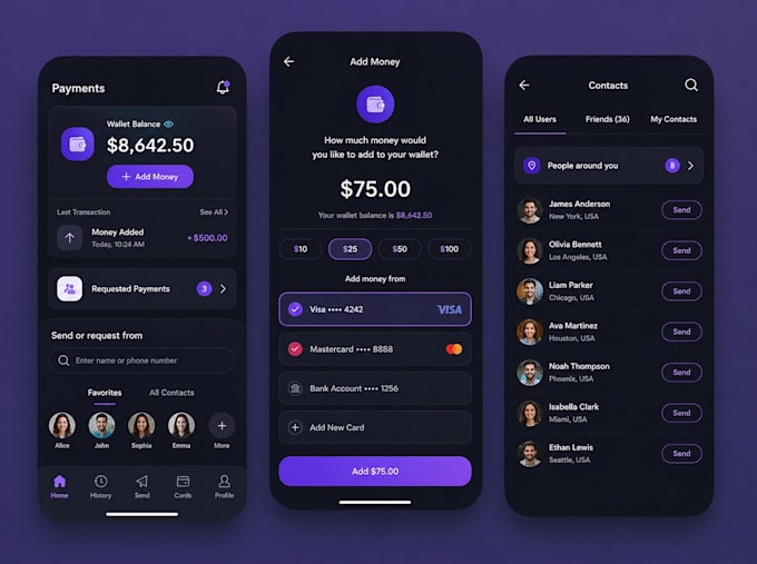create wallet app backend and payment system