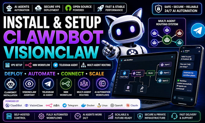 install setup visionclaw assistant gemma 4 vps n8n telegram multi agent routing