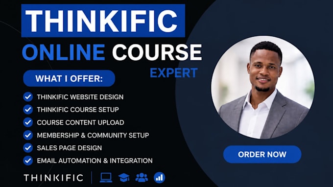 setup thinkific online course thinkific website design sales funnel