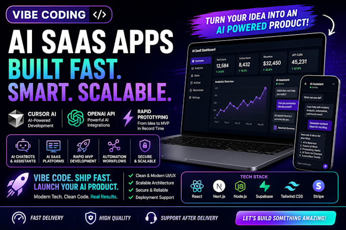 build vibe coded ai saas apps using cursor ai and openai API