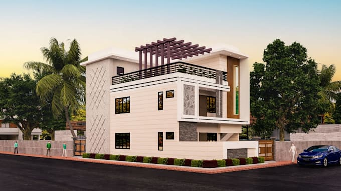 create 3d interior exterior rendering and basement plan for your building