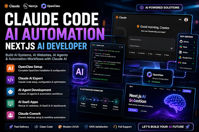 claude code design, claude ai automation and openclaw setup expert