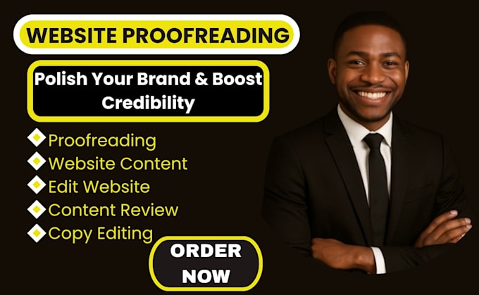 proofread and edit your website content for clarity and flow