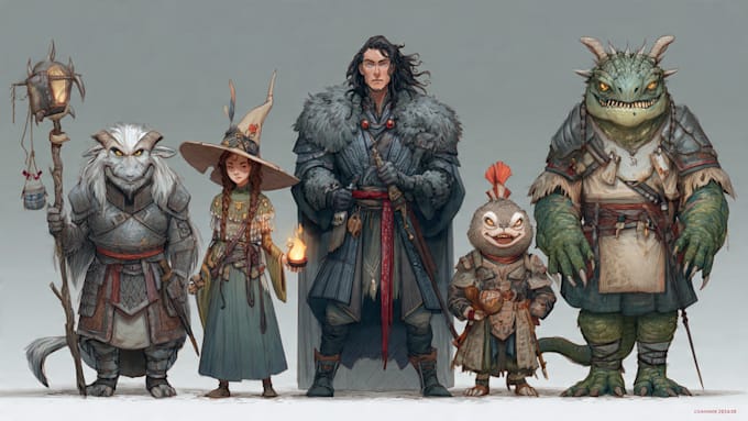 fantasy character art and unique fantasy character