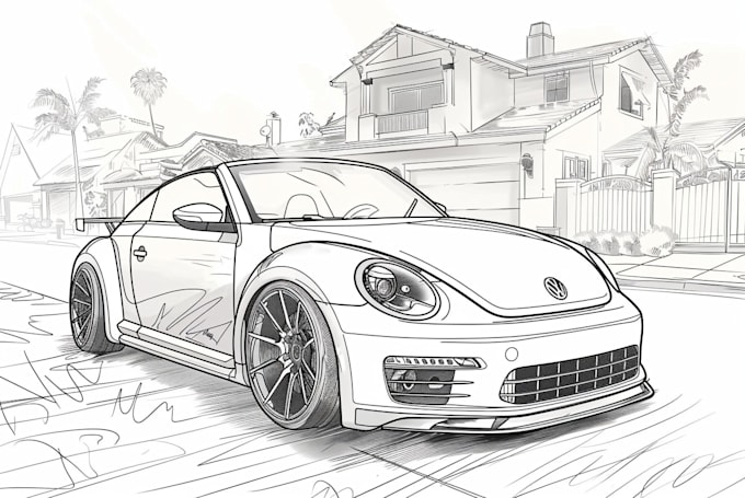 do vector line art drawing