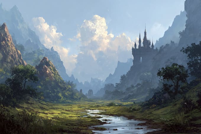 fantasy concept landscape illustrations