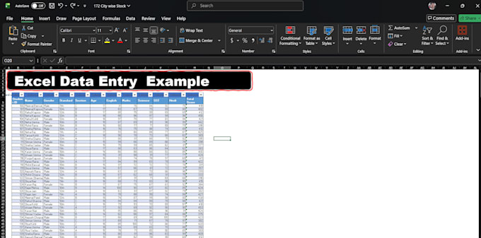 excel expert for data entry, data analysis, dashboard creation