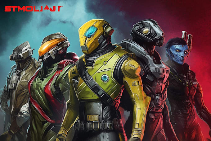 sci fi character illustration or sci fi character
