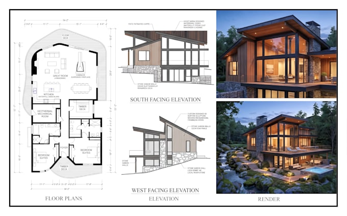do city permit drawing, 2d floor plan, architectural design, 3d rendering