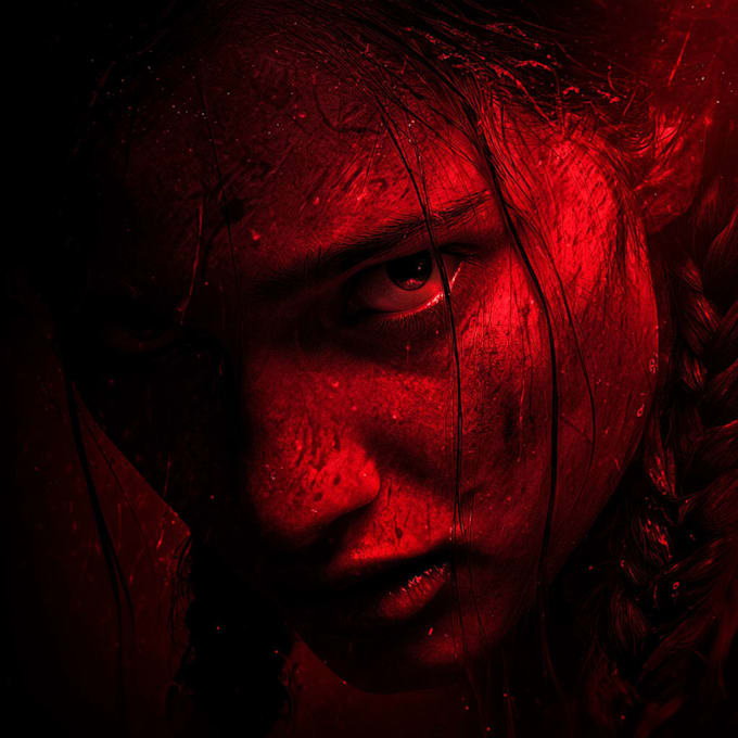 make a horror style illustration, artwork, cover