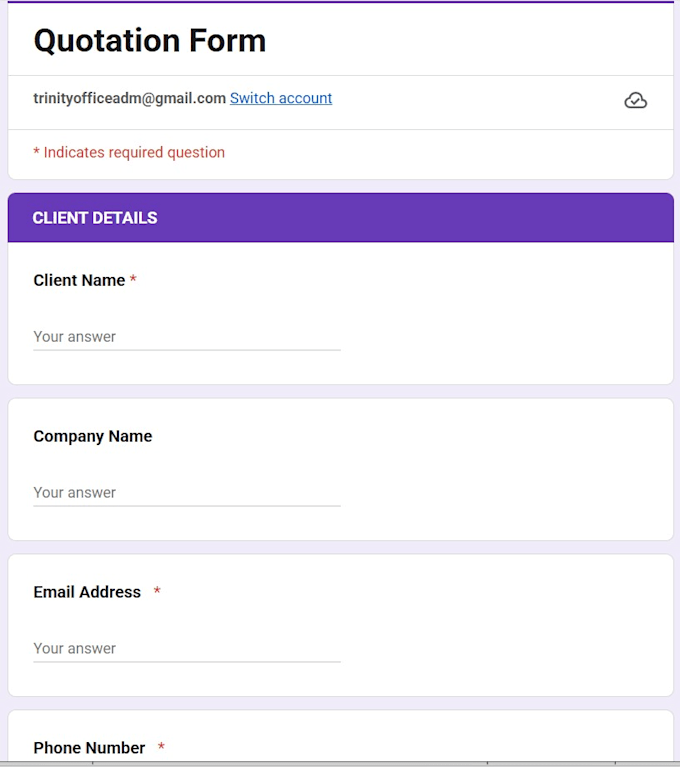 design google forms and microsoft forms for registration, lead and quizzes