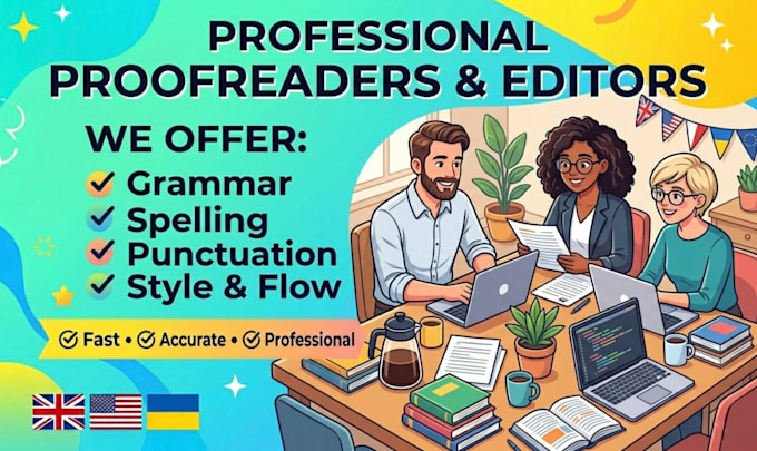 professionally edit and proofread your text to make it clear