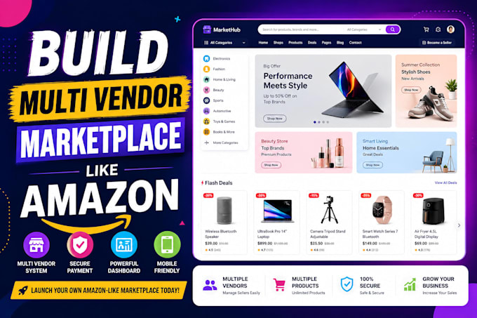 build multi vendor ecommerce marketplace website shopify multivendor website