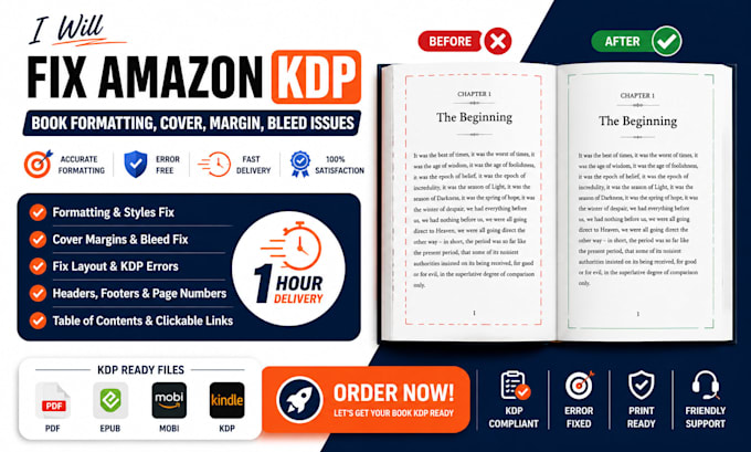 do fix amazon kdp book formatting errors kindle ebook paperback layout margin